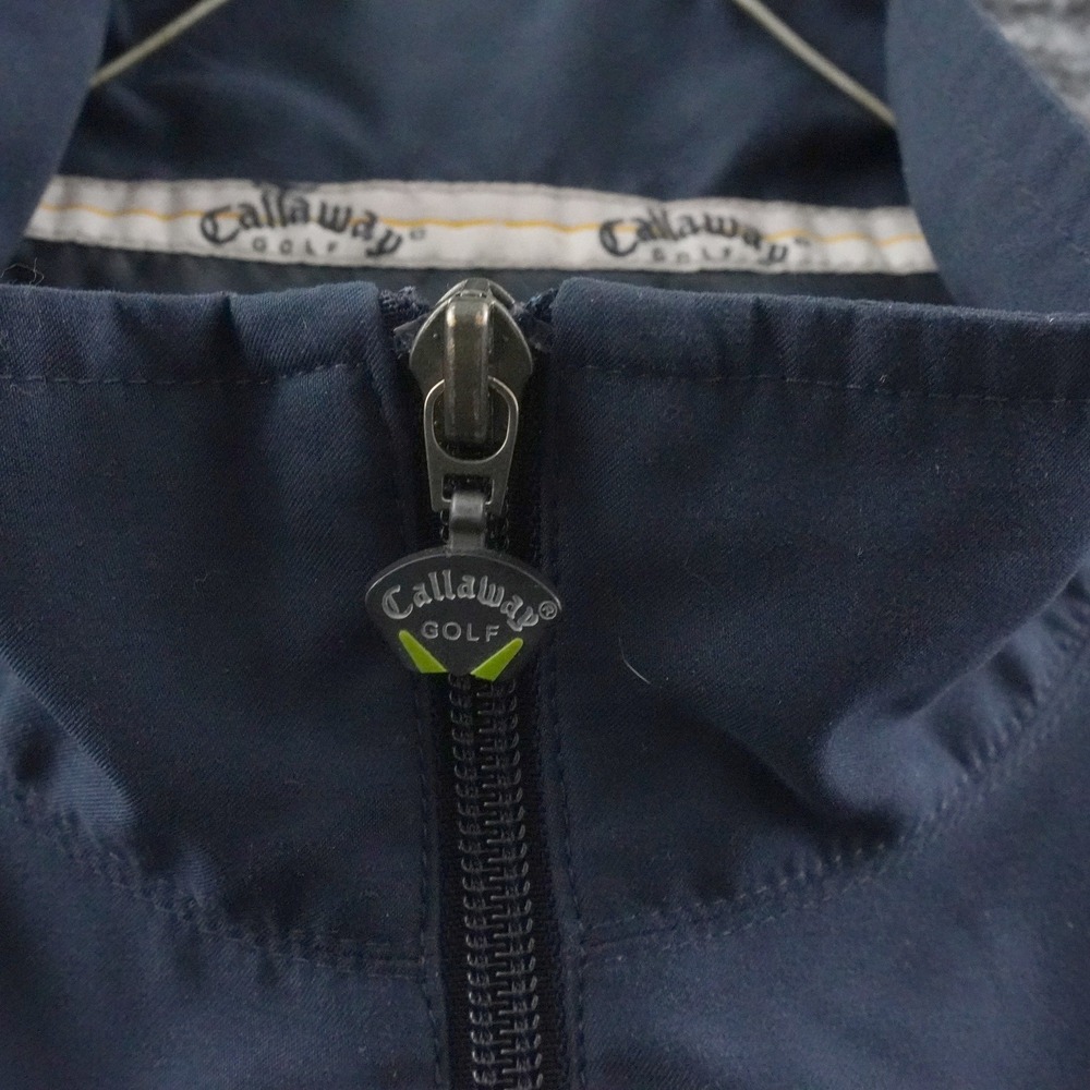 Vintage Callaway Golf Windbreaker Pullover Mens M Navy Blue Short Sleeve 1/4 Zip - Picture 6 of 7